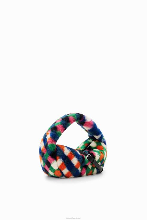 אבזר il Desigual נשים תיק יהלומים באפקט פרווה 428JD1268